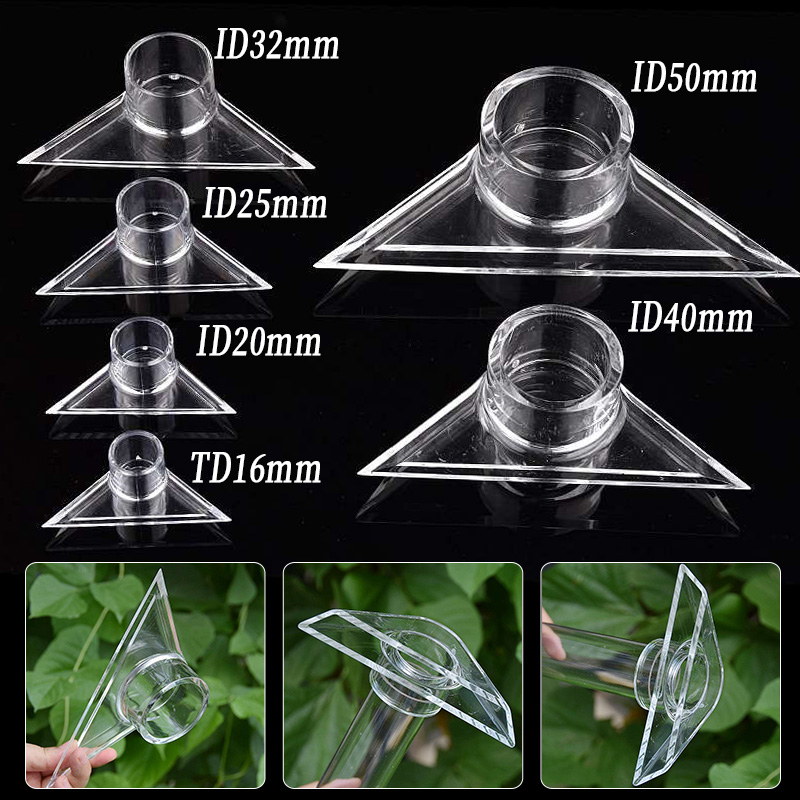 Marine Aquarium Return Pump - Boquilla triangular acrílica transparente de 16
