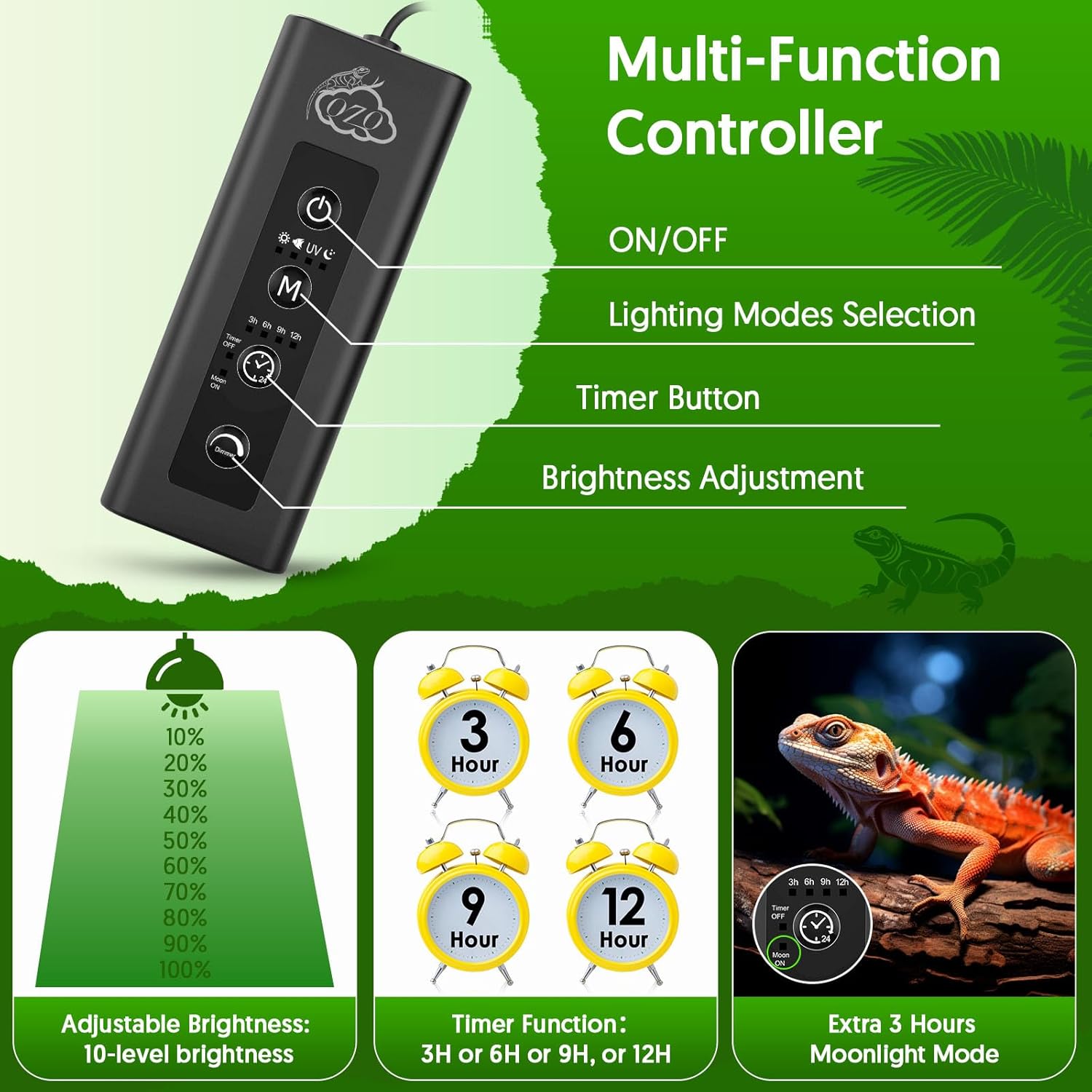Lámpara LED para reptiles UVA  - Marine Aquarium Led Lights reseña y precio