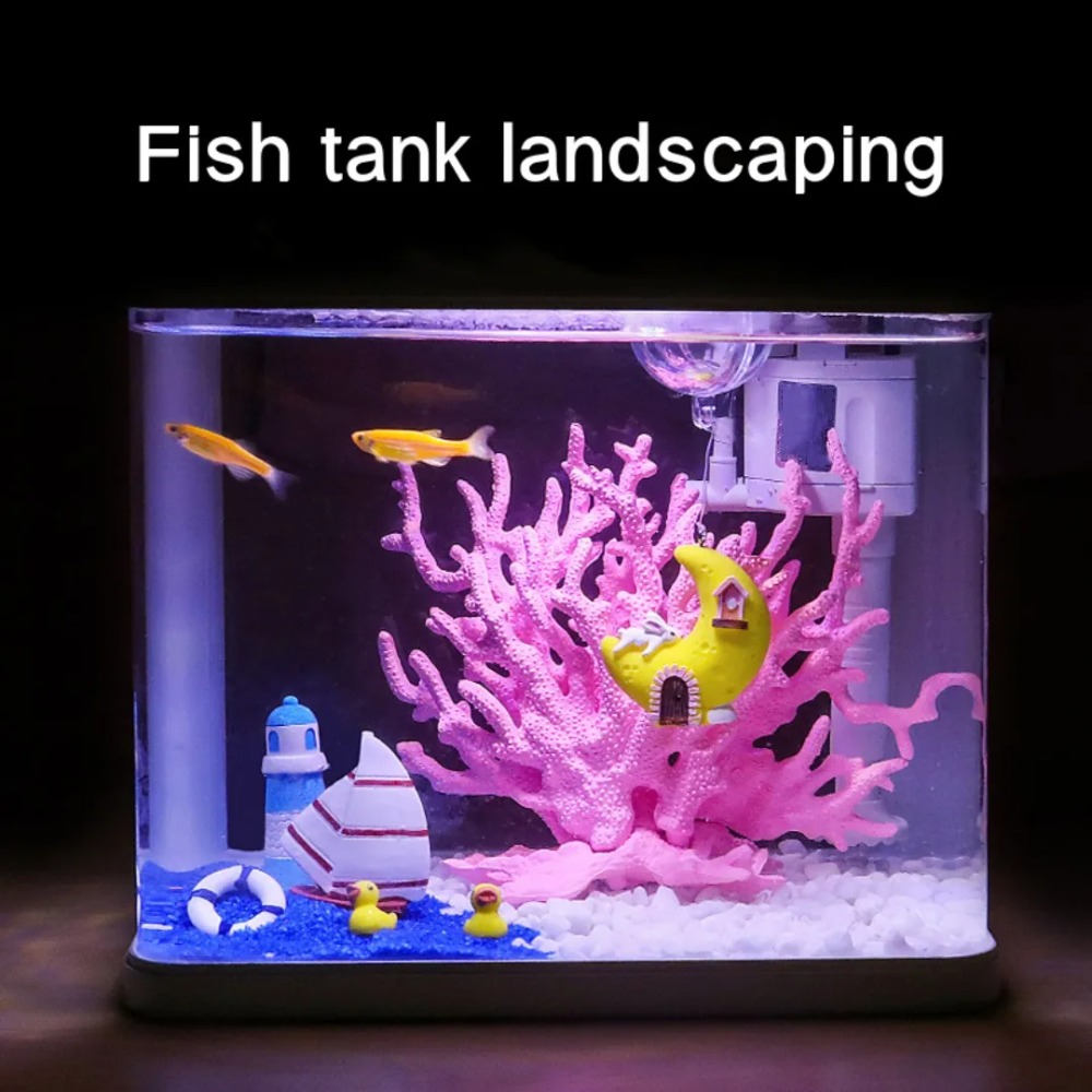 Adorno de Coral Artificial par - Marine Aquarium Tanks reseña y precio