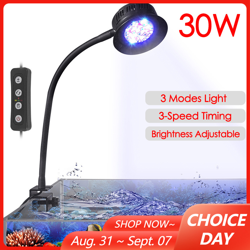 30W acuario pecera agua de mar - Marine Aquarium Led Lights reseña y precio
