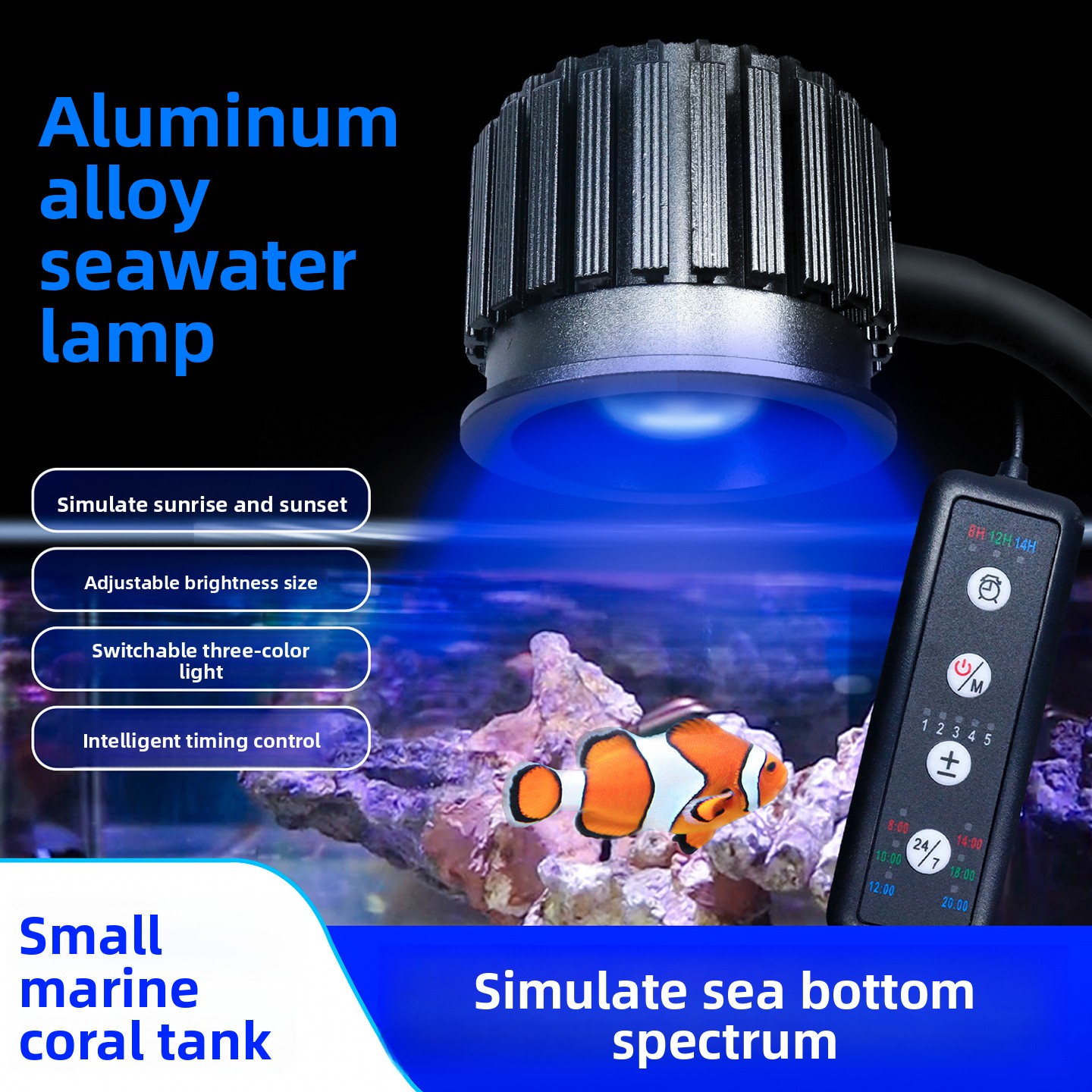 Lámpara inteligente para coral - Marine Aquarium Led Lights reseña y precio