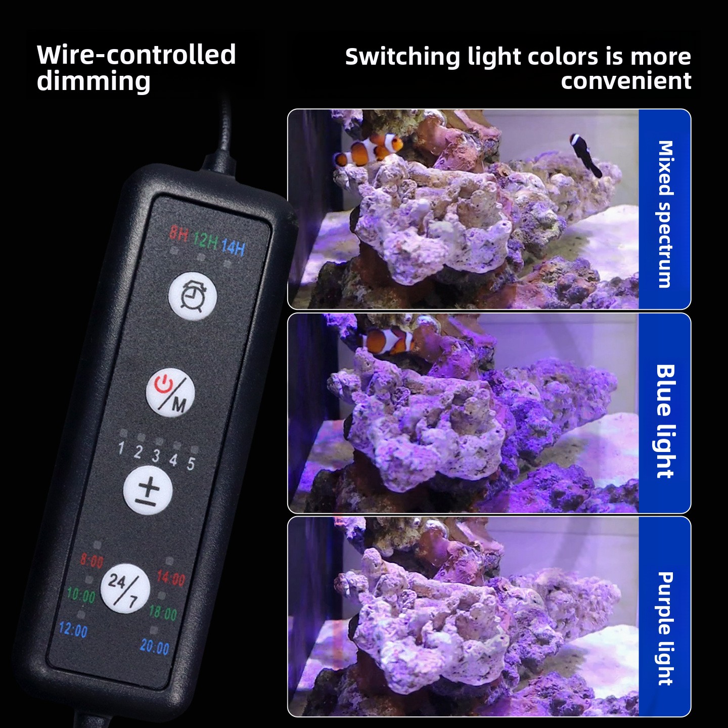 Lámpara inteligente para coral - Marine Aquarium Led Lights reseña y precio