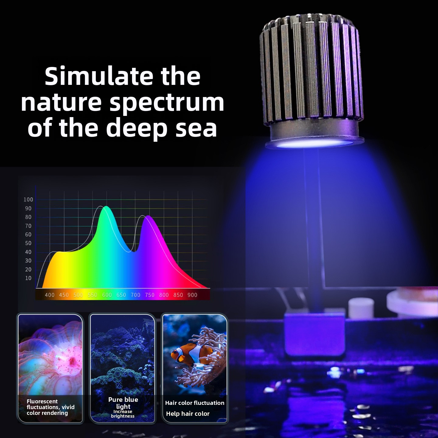 Lámpara inteligente para coral - Marine Aquarium Led Lights reseña y precio