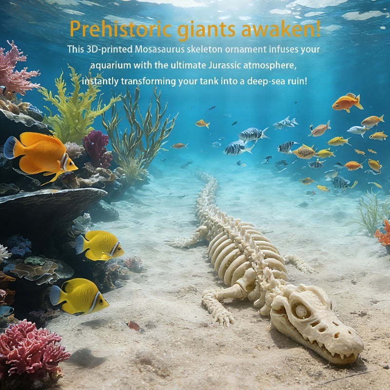 1 Pieza de Esqueleto de Mosasa - Marine Aquarium Used reseña y precio